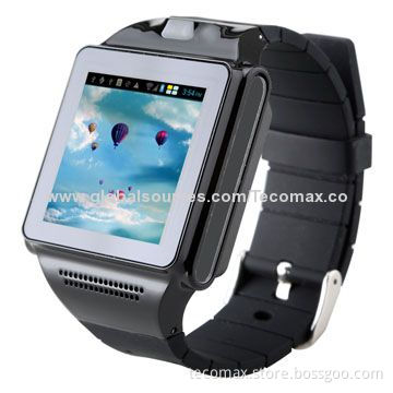 Smart Watch with Android 4.0, MTK6577 1.0 GHz Dual-core, GSM 850/900/1800/1900 MHz, 5.0 MP Camera